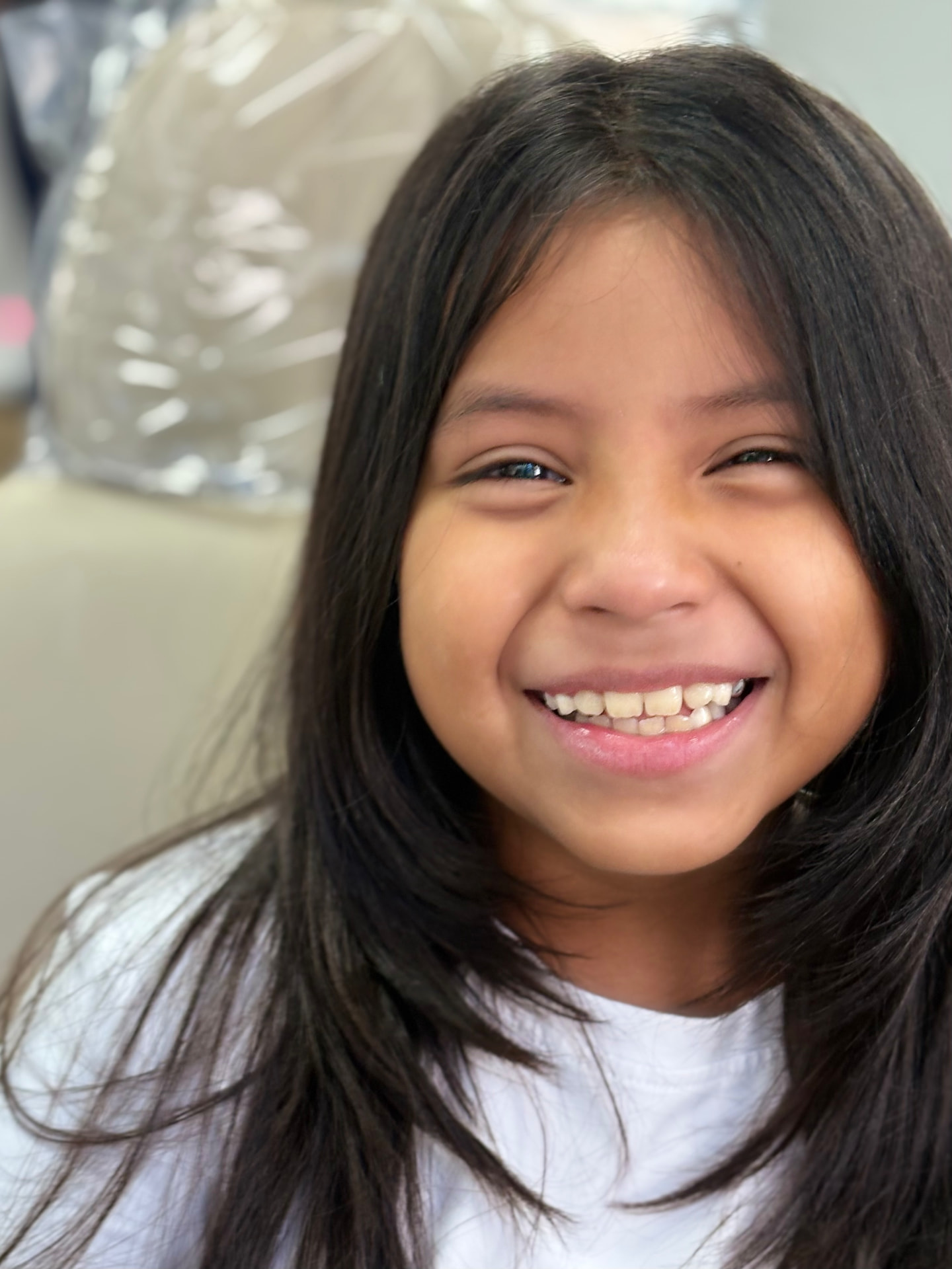 Young patient smiling at North Arlington orthodontic office